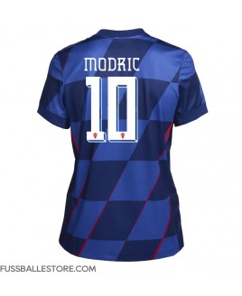 Günstige Kroatien Luka Modric #10 Auswärtstrikot Damen EM 2024 Kurzarm